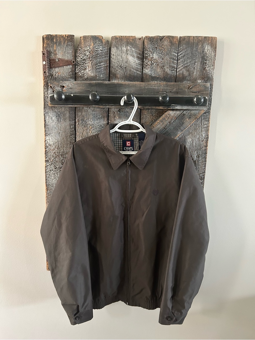 Chaps Men's Brown Zip-Front Jacket